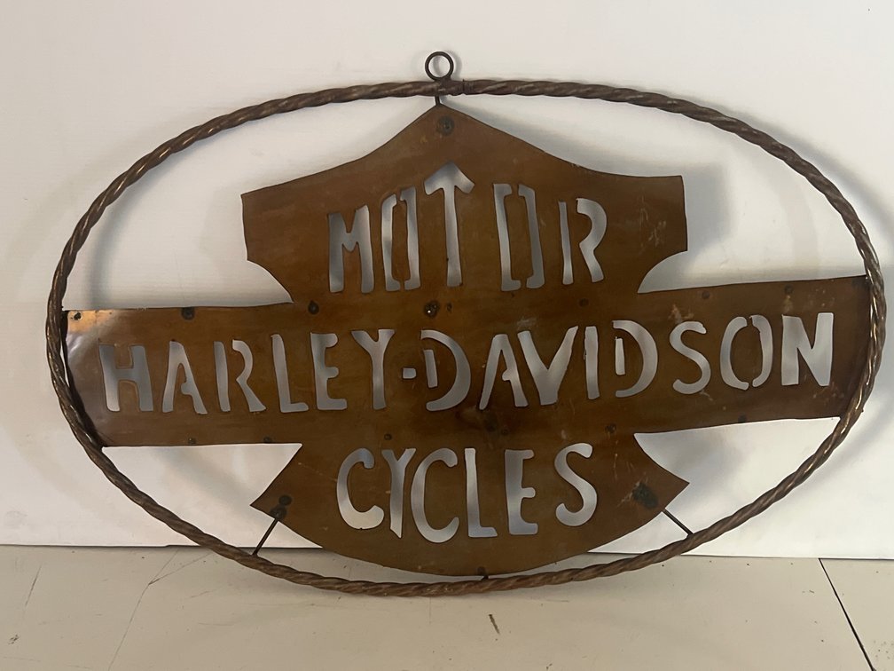 Harley-Davidson Cutout Metal Bar-and-Shield Hanging Sign