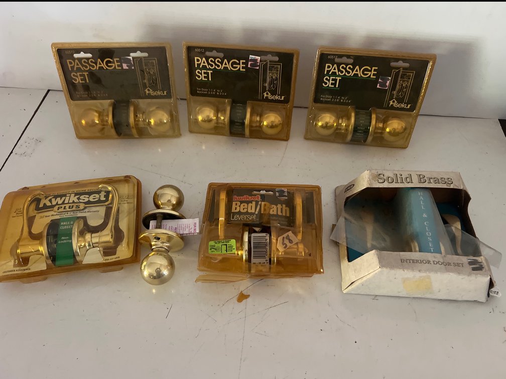 Brass Interior Door Knob and Lever Sets