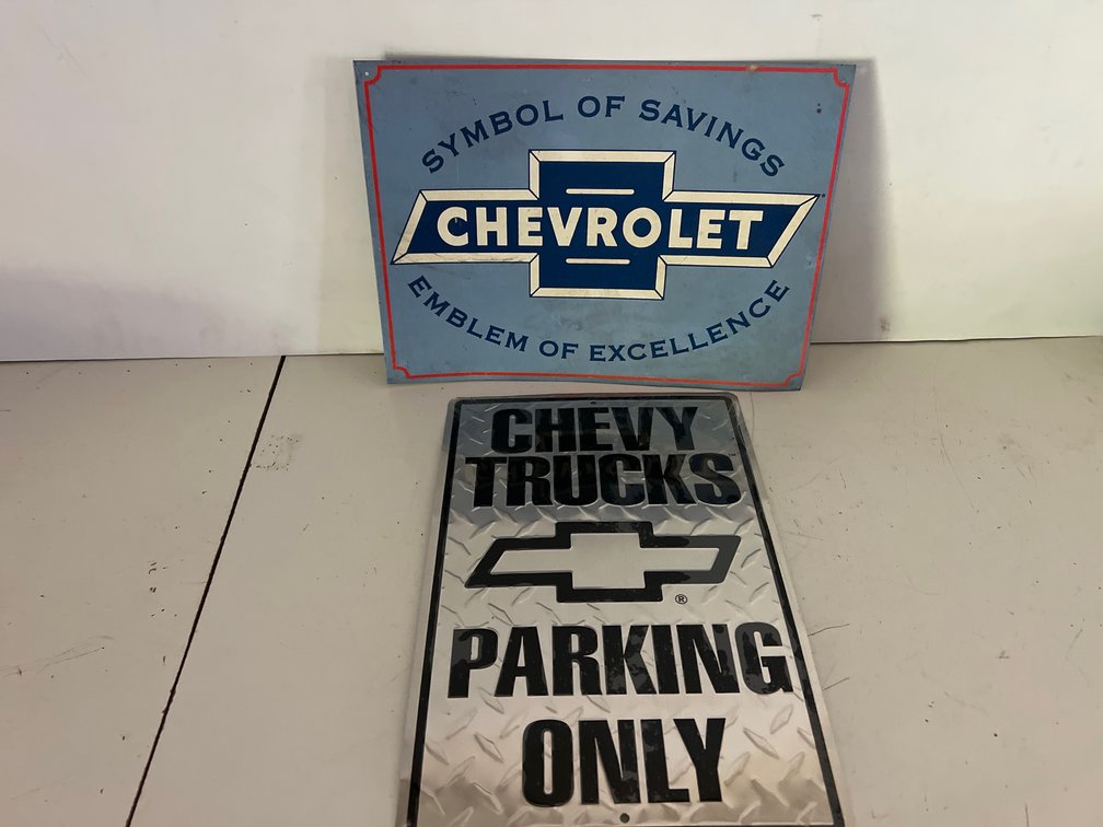 Chevrolet Metal Advertising Signs