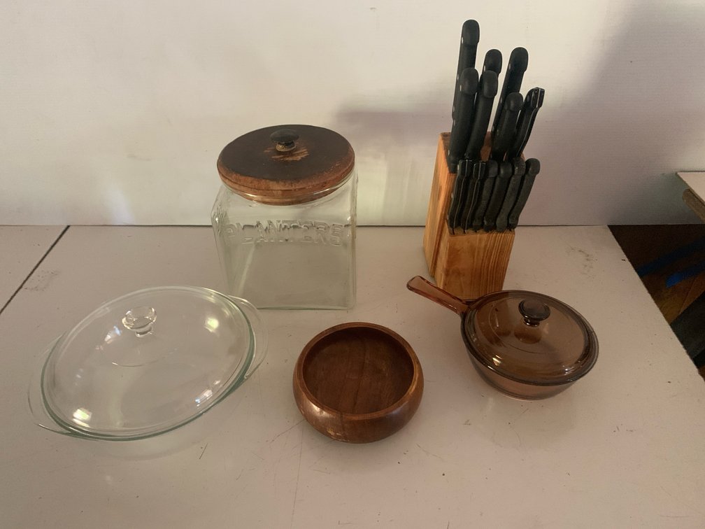 Glass Cookware, Knife Block Set, Canister, and More