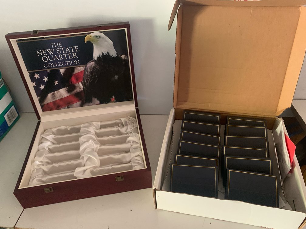 The New State Quarter Collection Wooden Chest and Display Cases