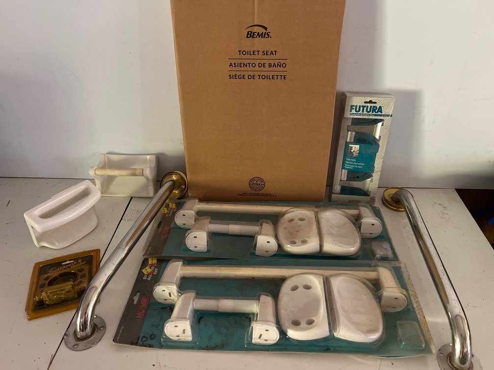 Toilet Seat, Safety Grab Bars, and Bathroom Accessories