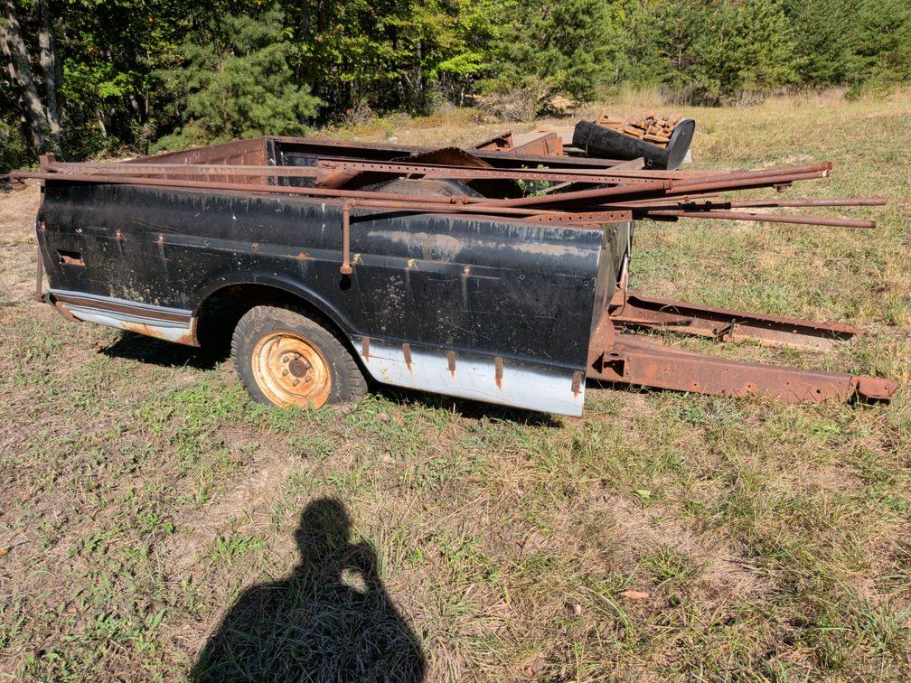 Pickup Truck Bed Trailer with Scrap Metal