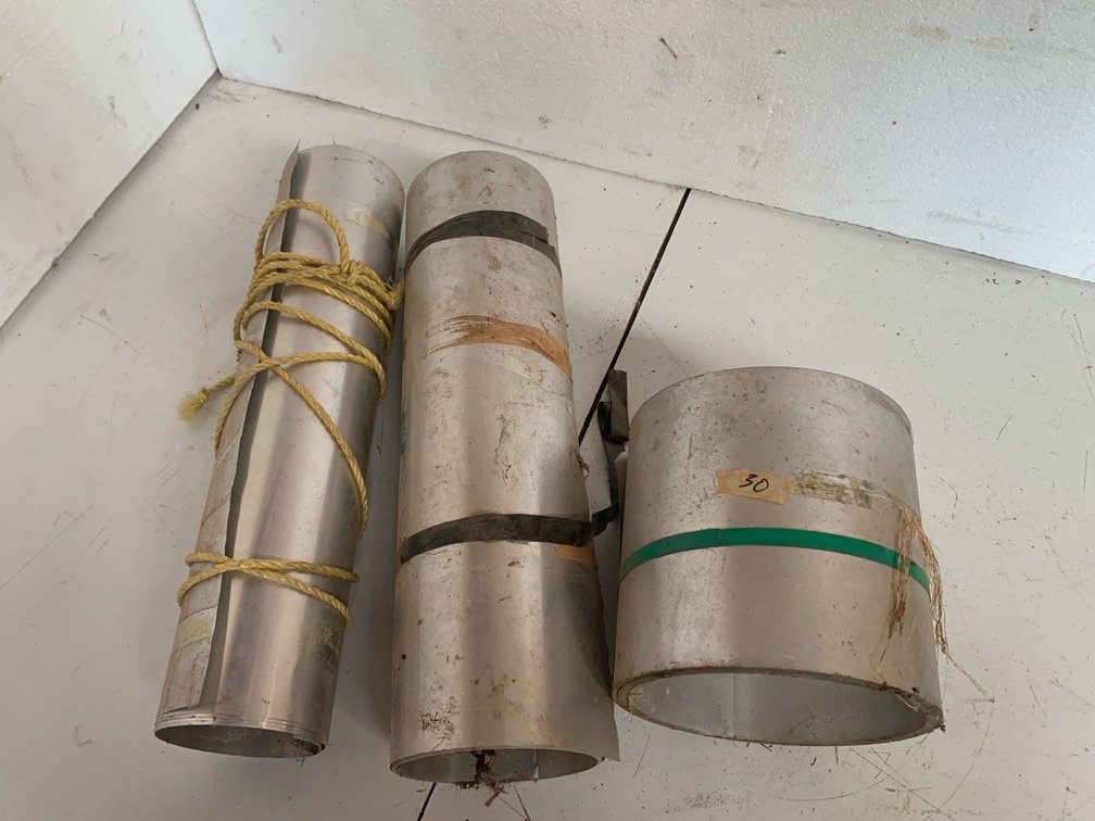 Sheet Metal Flashing and Coiled Edging Rolls, 3 Pieces