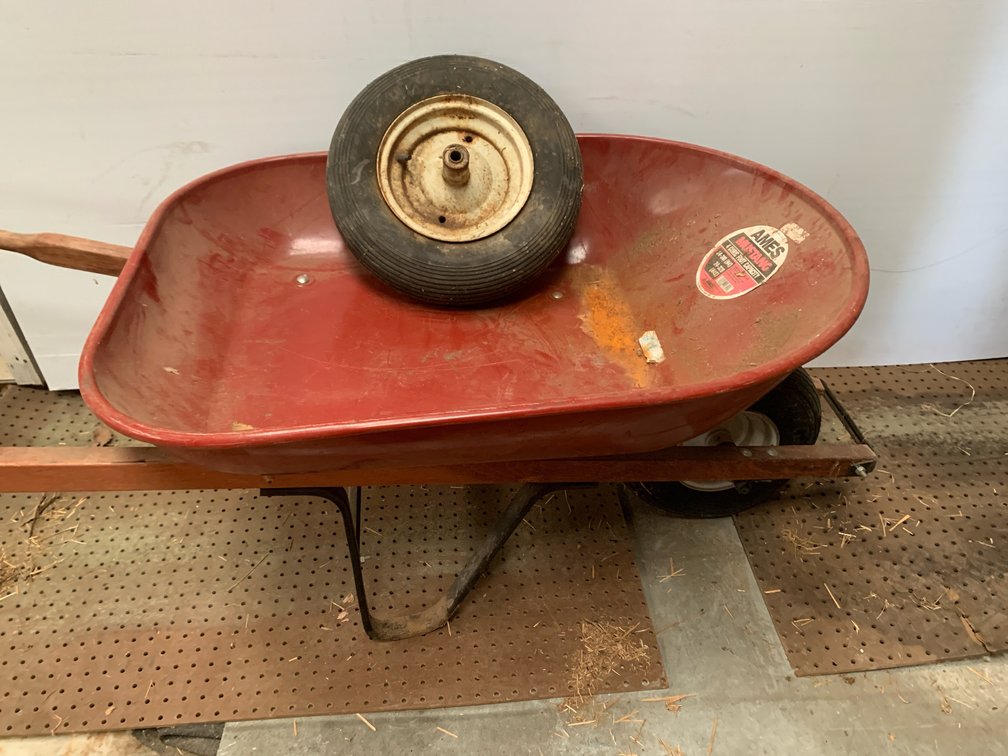 Ames Mustang 4 Cu. Ft. Wheelbarrow with Spare Wheel