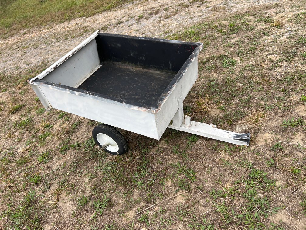Tow-Behind Metal Lawn Utility Dump Cart
