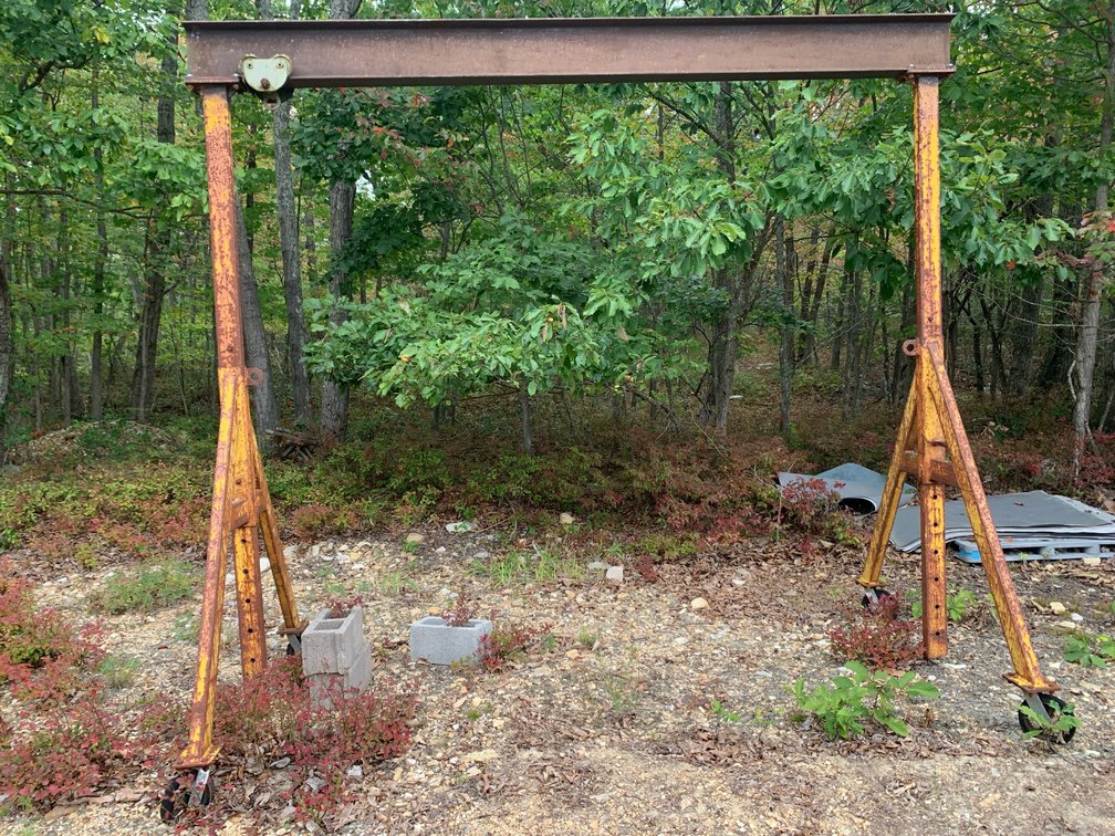 Spanco 1-Ton Portable A-Frame Gantry Crane with Trolley