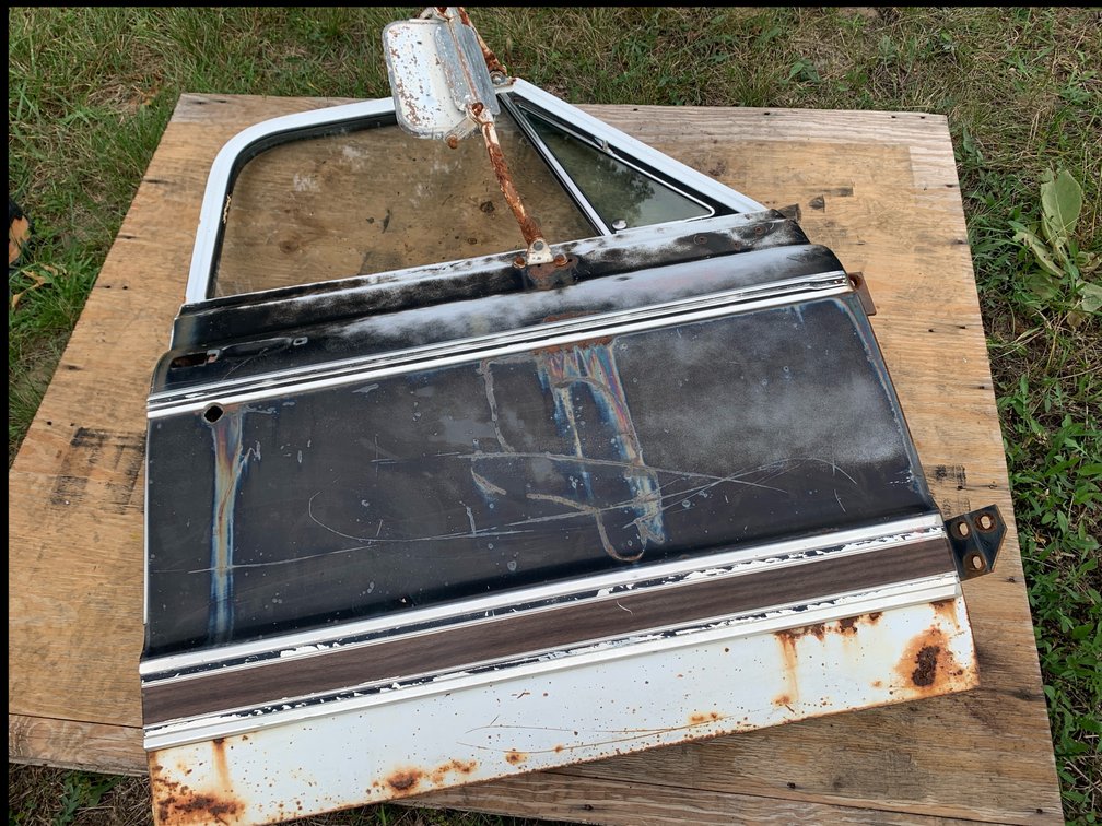 1967-72 Chevrolet Truck Passenger-Side Door with Window and Side Mirror