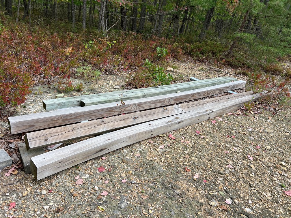 Pressure-Treated Square Timber Lumber Posts