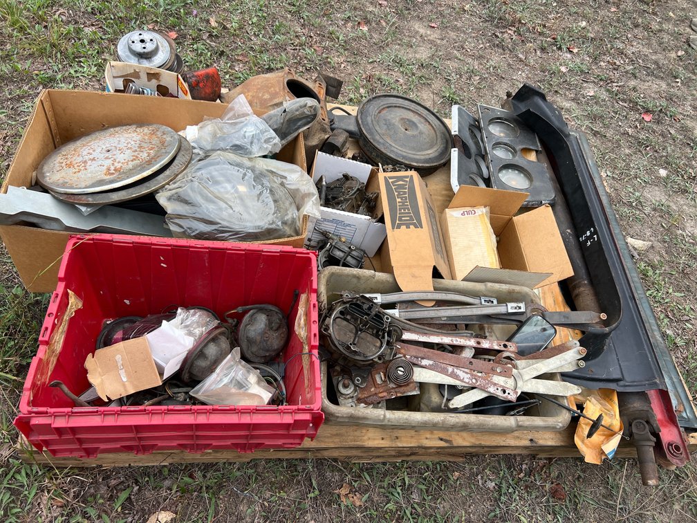 Misc Automotive Parts Including Carburetors, Bellhousing, and Gauges