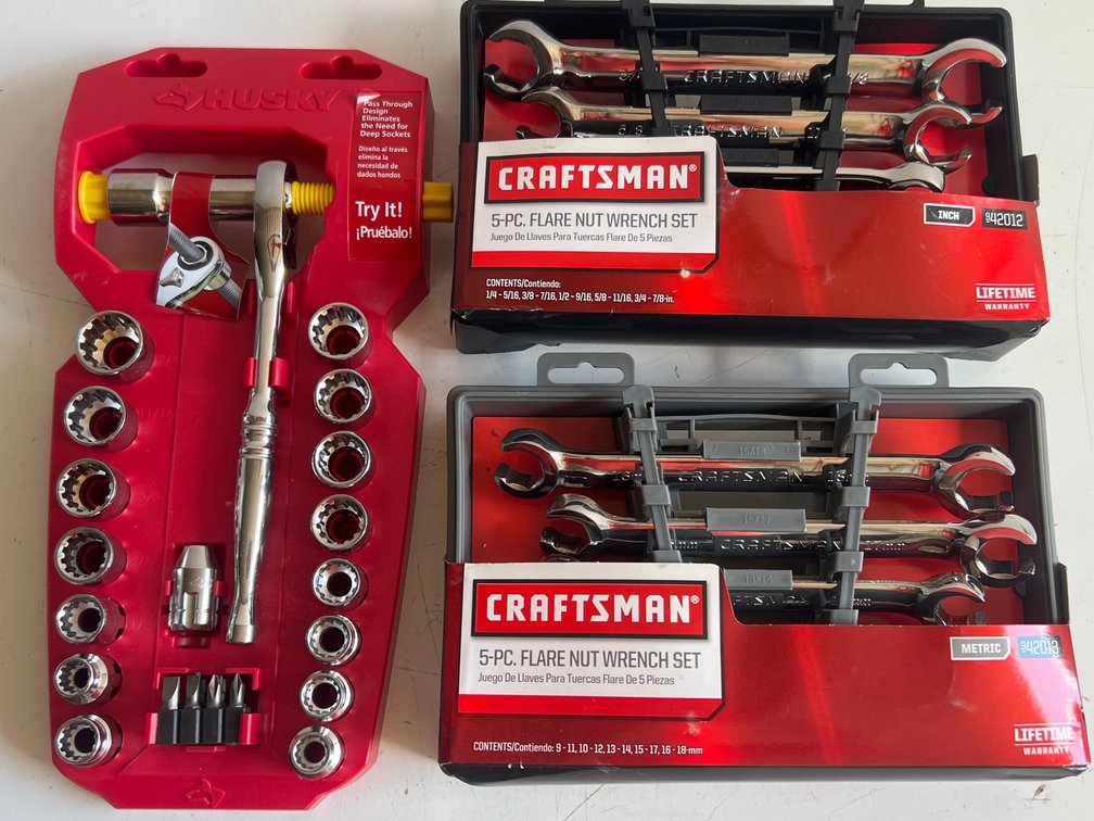 Pass-Through Socket Set and Flare Nut Wrench Sets