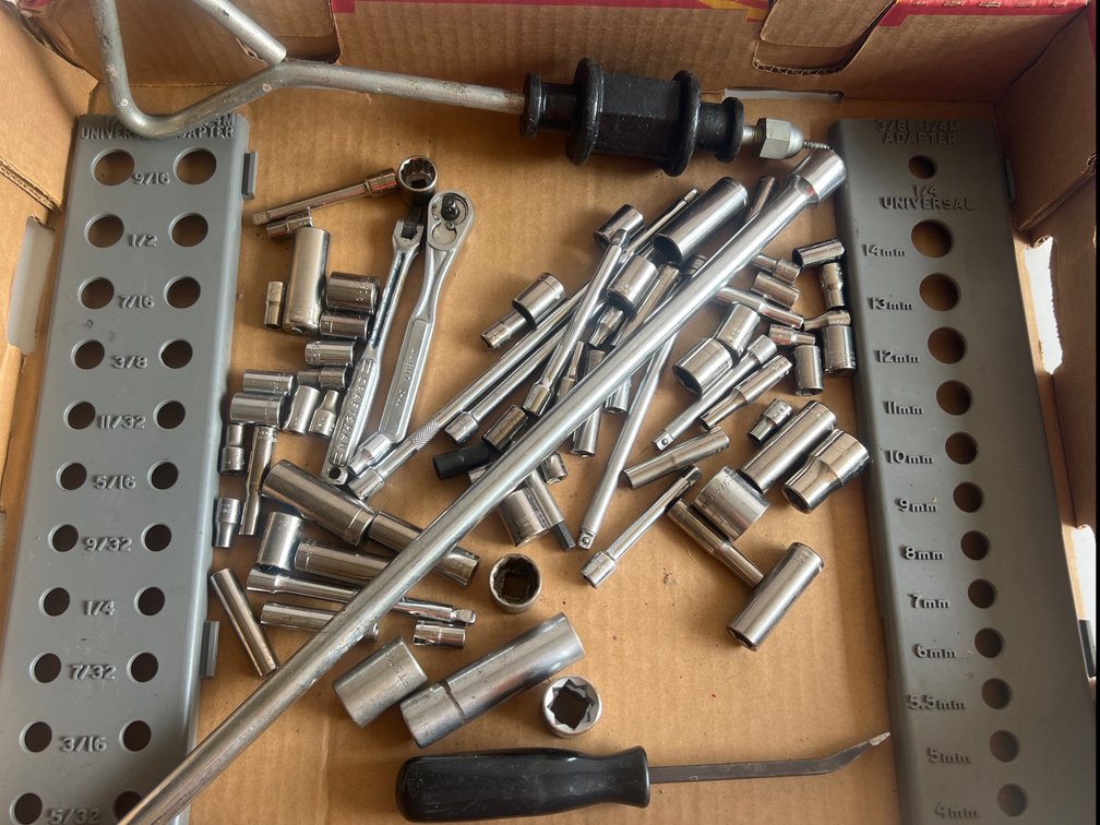 Sockets, Ratchets, Slide Hammer, and Hand Tools