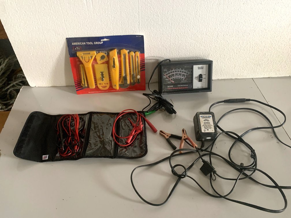 Sears Voltmeter, Battery Tender & Utility Tools