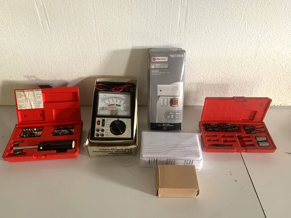 Sears Multimeter, Utilitech Doorbell Kit & Assorted Tool Sets
