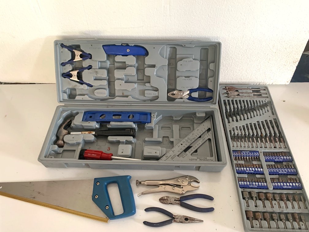 Assorted Hand Tool Kit and Drill Bit Set