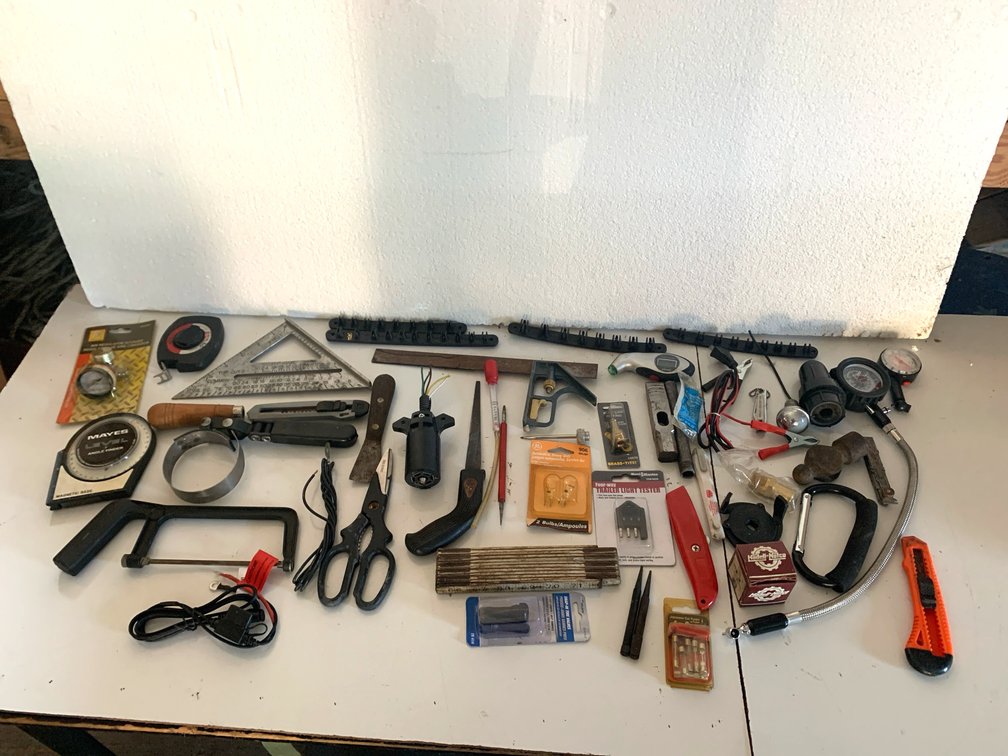 Assorted Workshop Hand Tools and Automotive Accessories