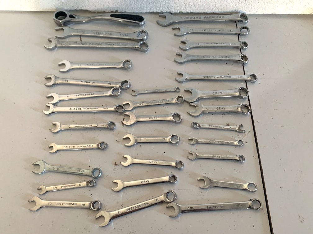 Pittsburgh & Assorted Combination Wrenches and Ratchet