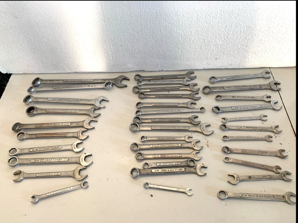 Craftsman SAE & Metric Wrench Lot
