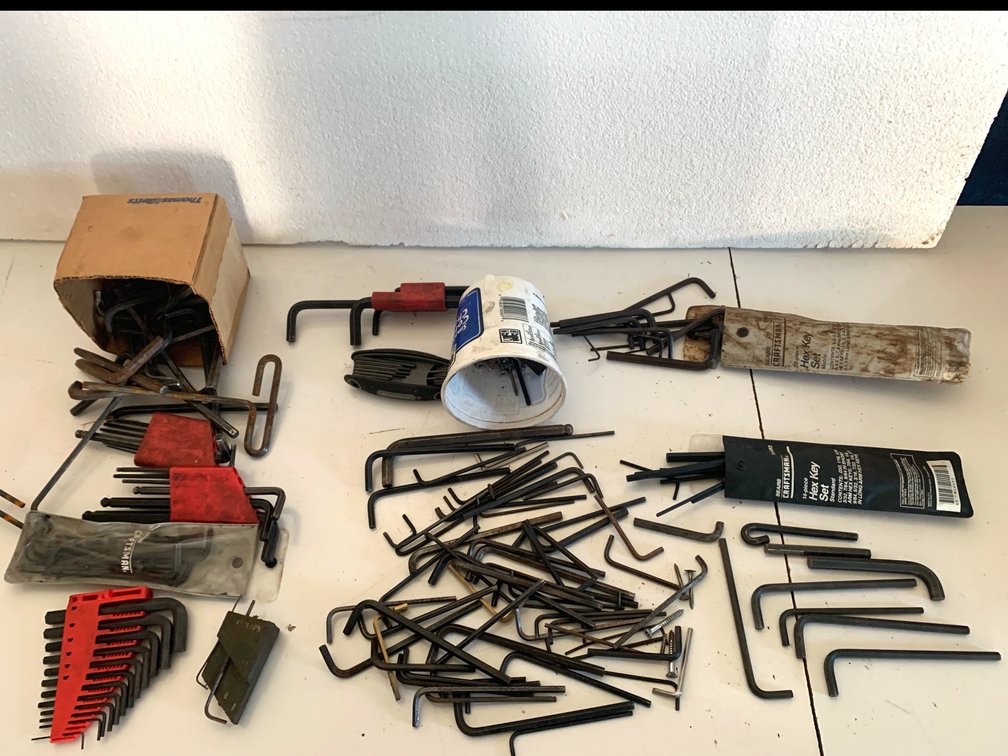 Sears Craftsman and Assorted Hex Key Sets and Loose Wrenches