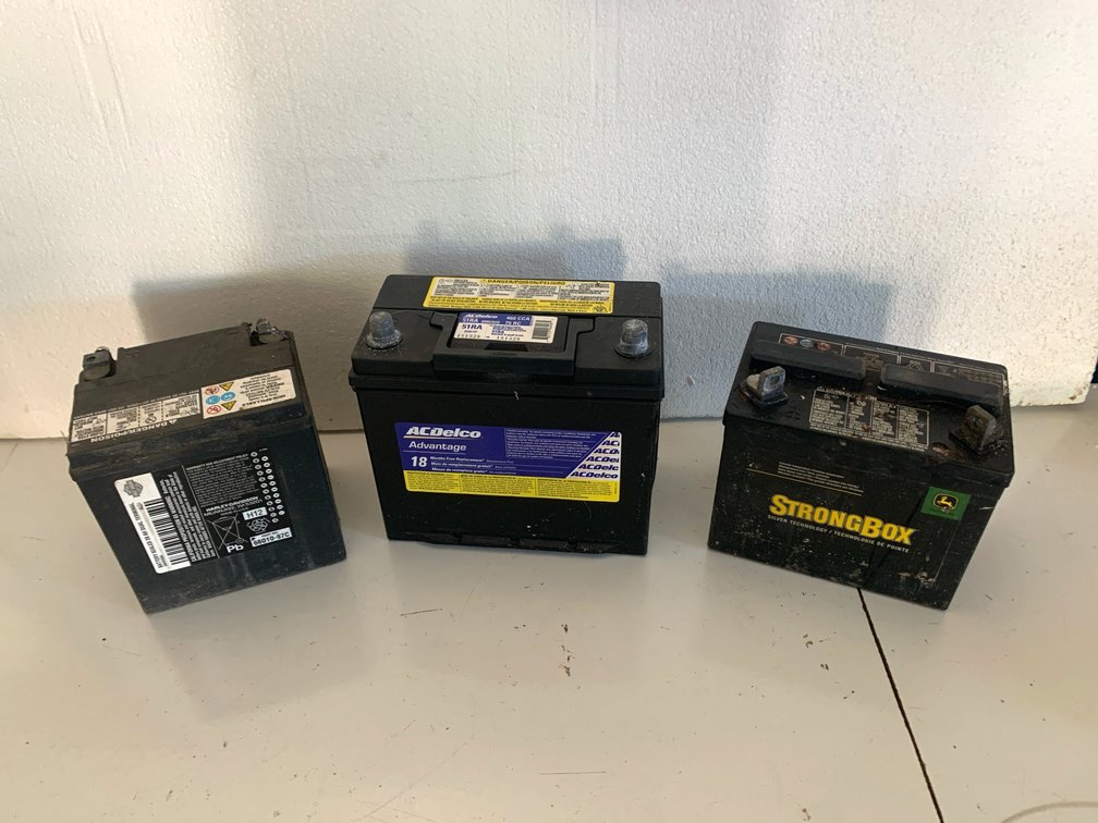 Three Vehicle and Equipment Batteries