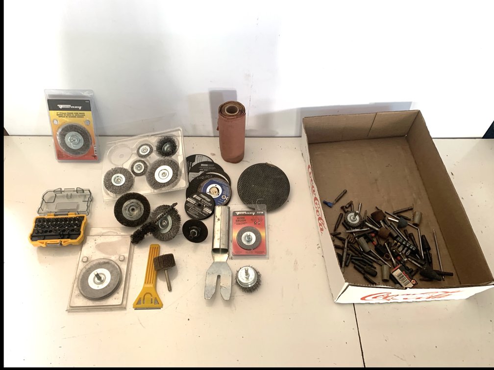 Power Tool Abrasives, Wire Wheels and Bit Accessories Lot