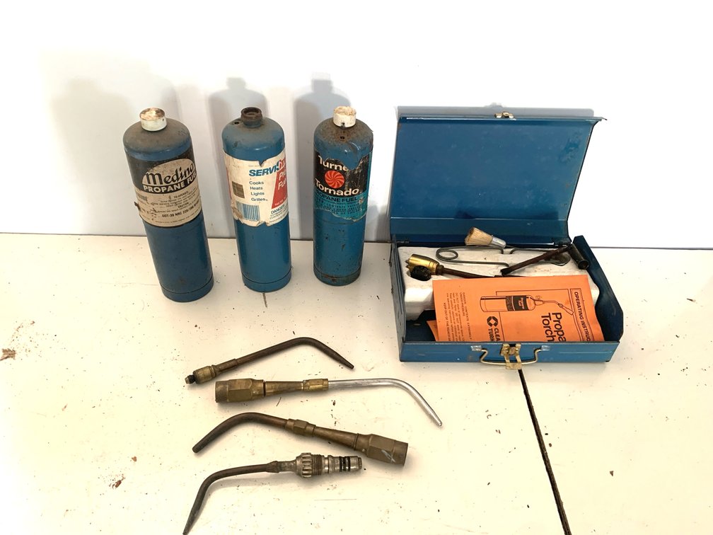 Cleanweld Turner Propane Torch Kit with Cylinders and Brazing Tips