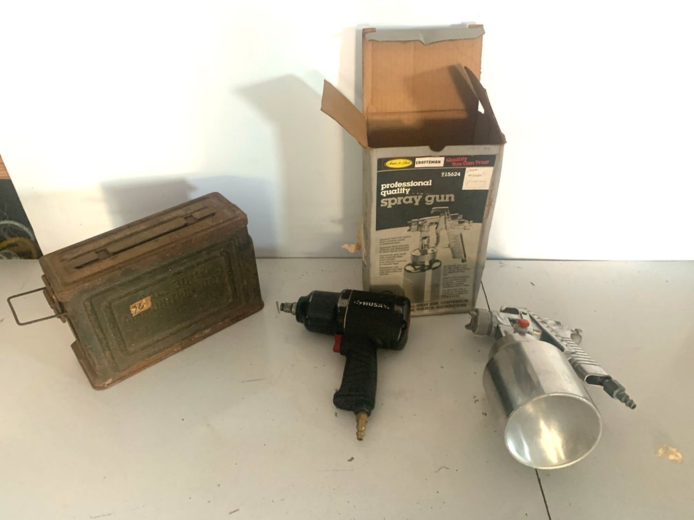 Craftsman Spray Gun, Husky Impact Wrench & M1 Ammo Box