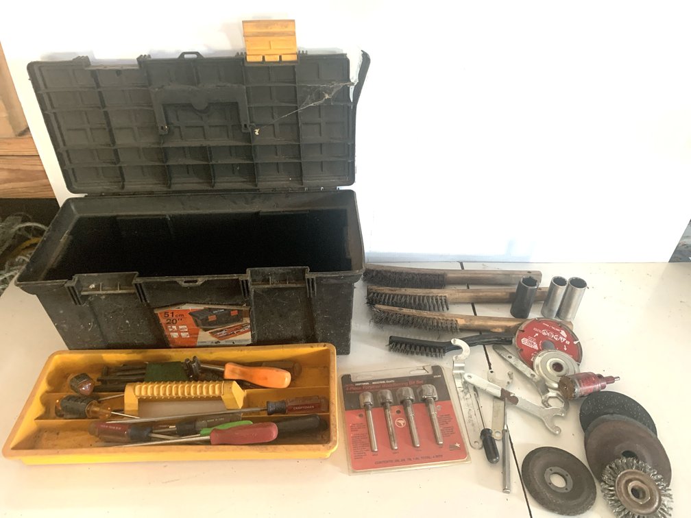 Craftsman Hand Tools, Bit Set, Grinding Accessories, and 20" Toolbox