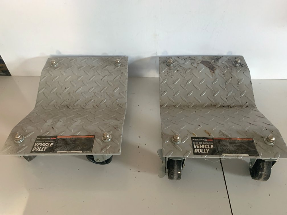 Pair of Pittsburgh Automotive 1500 lb. Capacity Vehicle Dollies