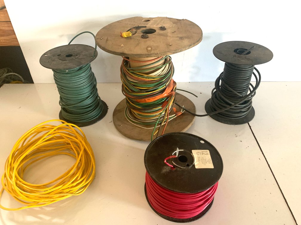 Assorted Electrical Wire Spools and Coil