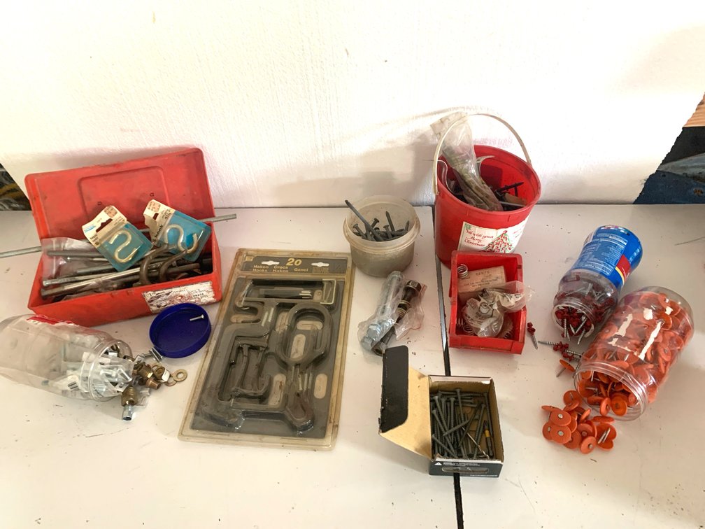 Hardware, Fasteners, Utility Hooks, and Storage Containers