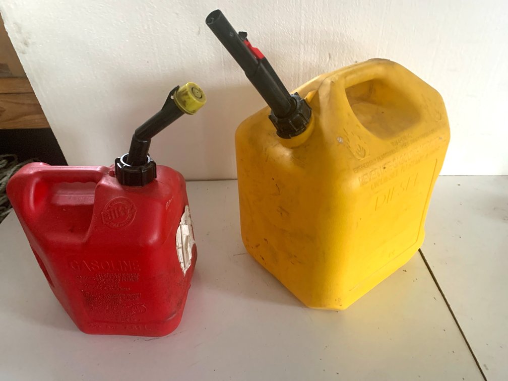Plastic Gasoline and Diesel Fuel Containers