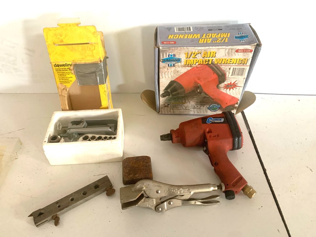 1/2 In. Air Impact Wrench, Doweling Jig, Locking Clamp, and More