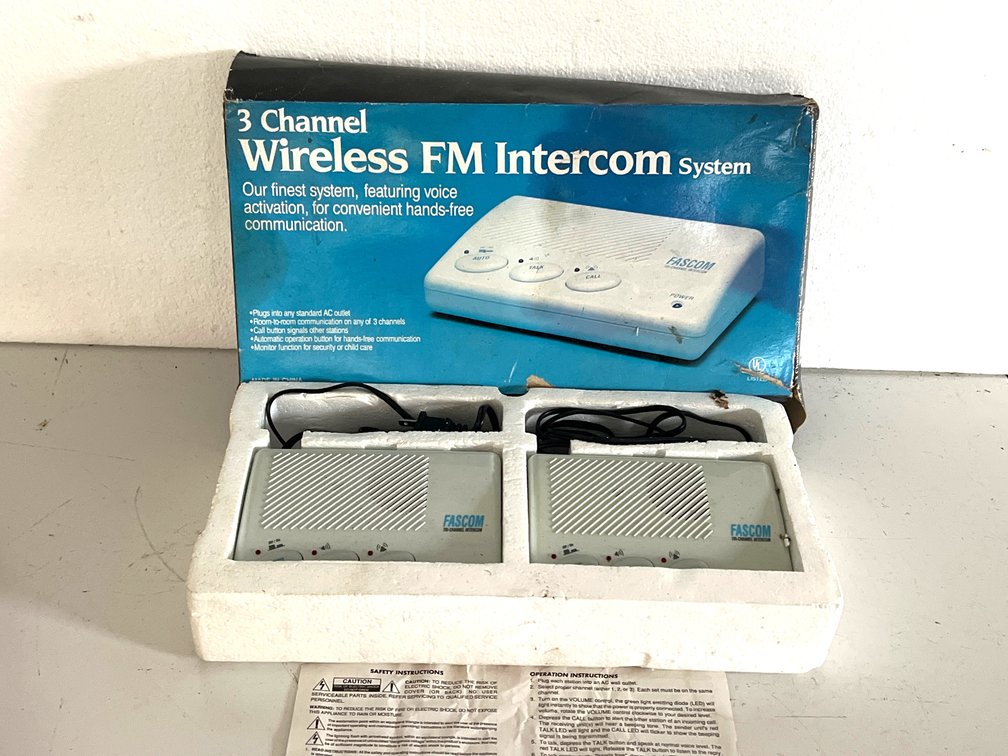 FASCOM 3 Channel Wireless FM Intercom System