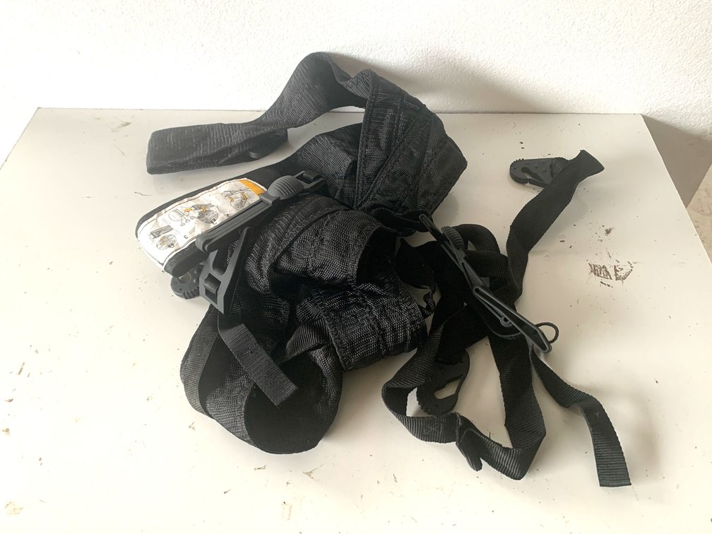 Black Nylon Webbing Strap Harness System