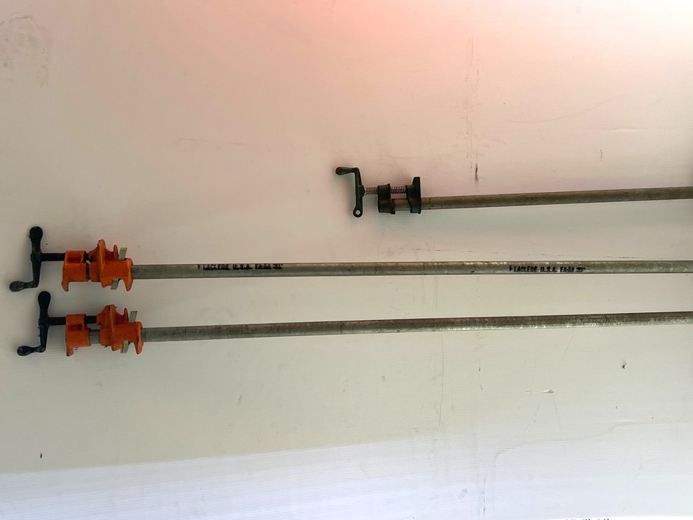 Pipe Clamps on 3/4 in Galvanized Metal Pipes