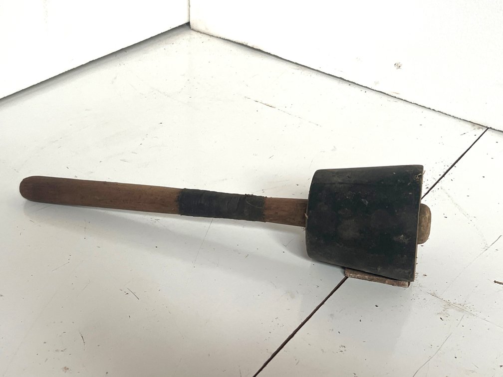 Wooden-Handled Mallet with Black Tapered Head