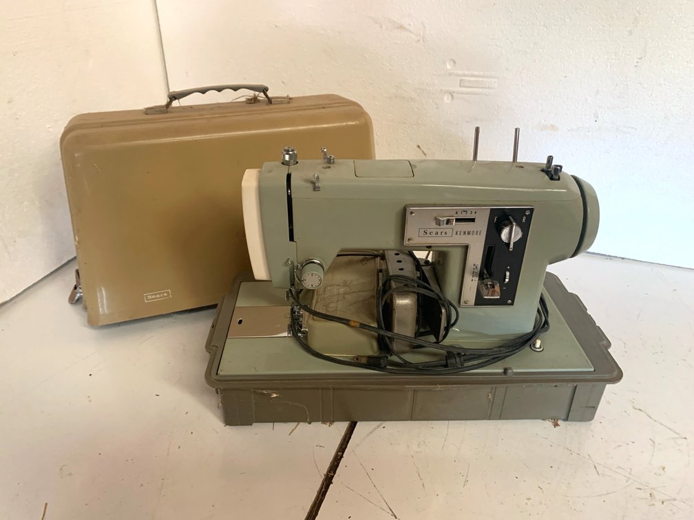 Sears Kenmore Electric Sewing Machine with Hard Case