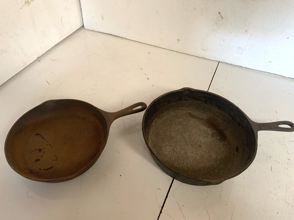 Two Cast Iron Skillets