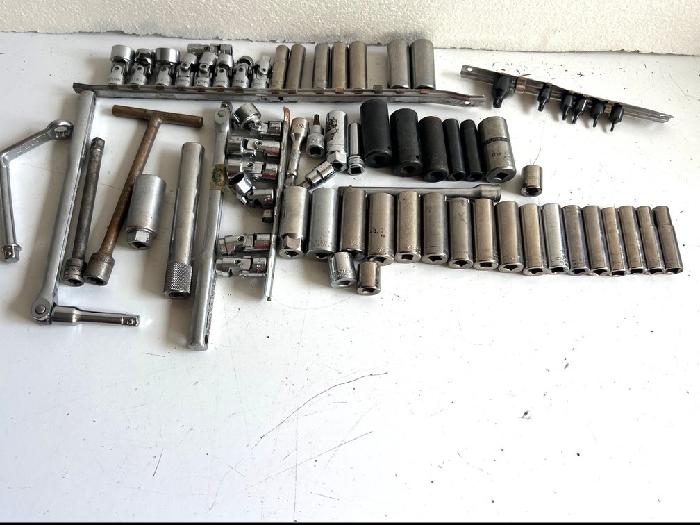 Sockets, Breaker Bars, Extensions, and Hand Tools