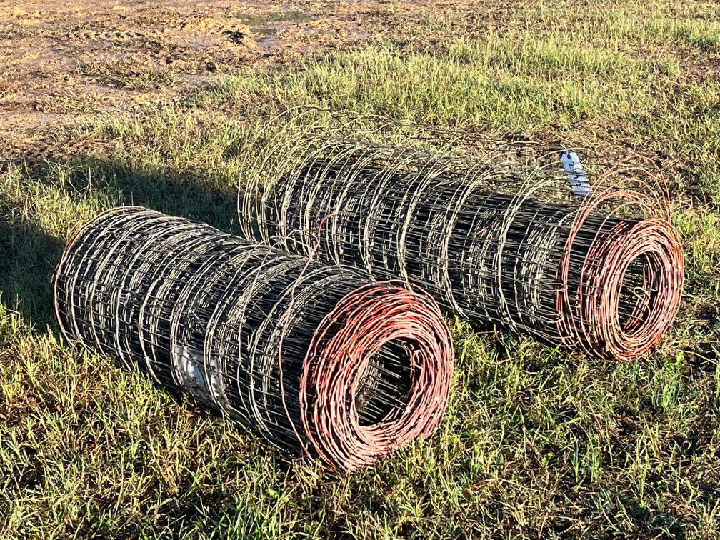 Two Rolls of Red Brand Woven Wire