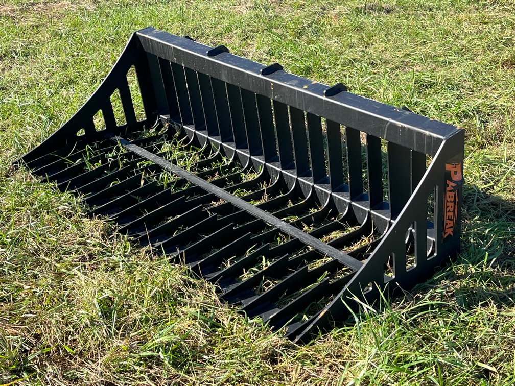 PABREAK Skid Steer 64" Rock Bucket Attachment