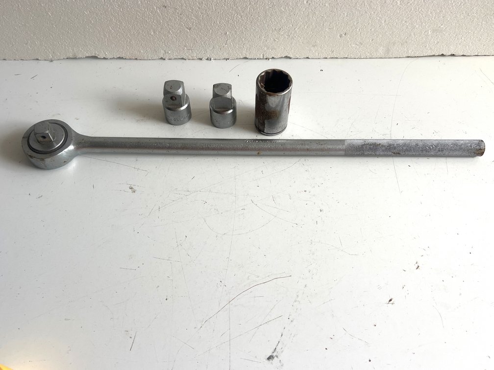 3/4" Ratchet Wrench, Drive Adapters, and Deep Socket