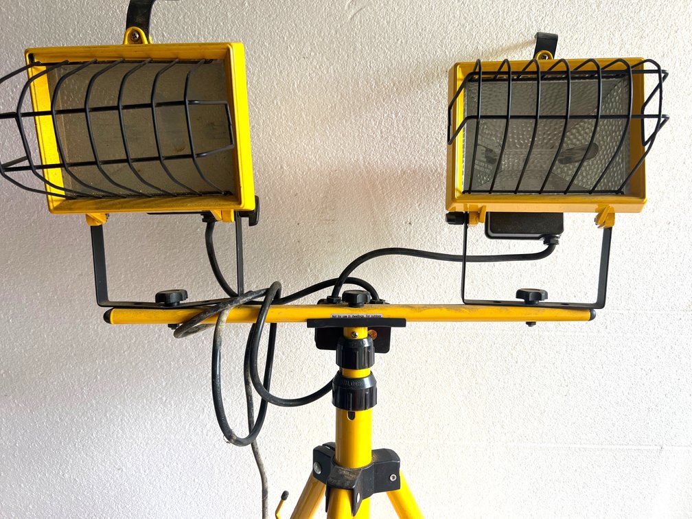 Dual-Head Halogen Work Light with Tripod Stand