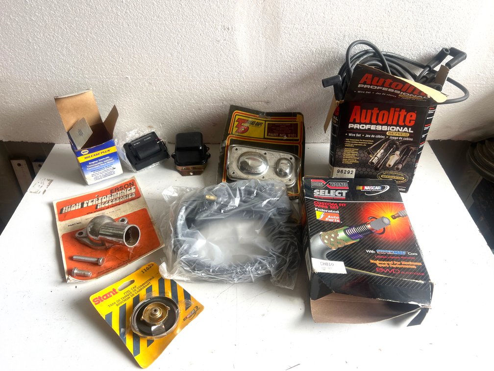 Spark Plug Wire Sets, Master Cylinder Cover, Fuel Cap, and More