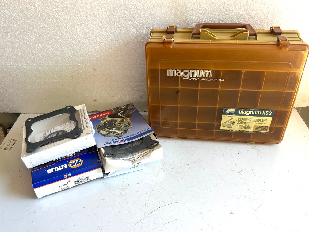 Plastic Organizer Box and Carburetor Repair Kits