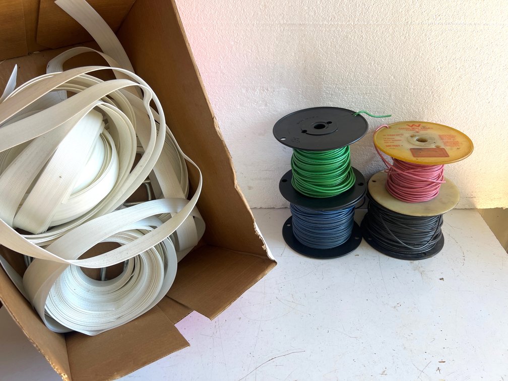 14 THHN Electrical Wire and Ribbed Vinyl Strapping