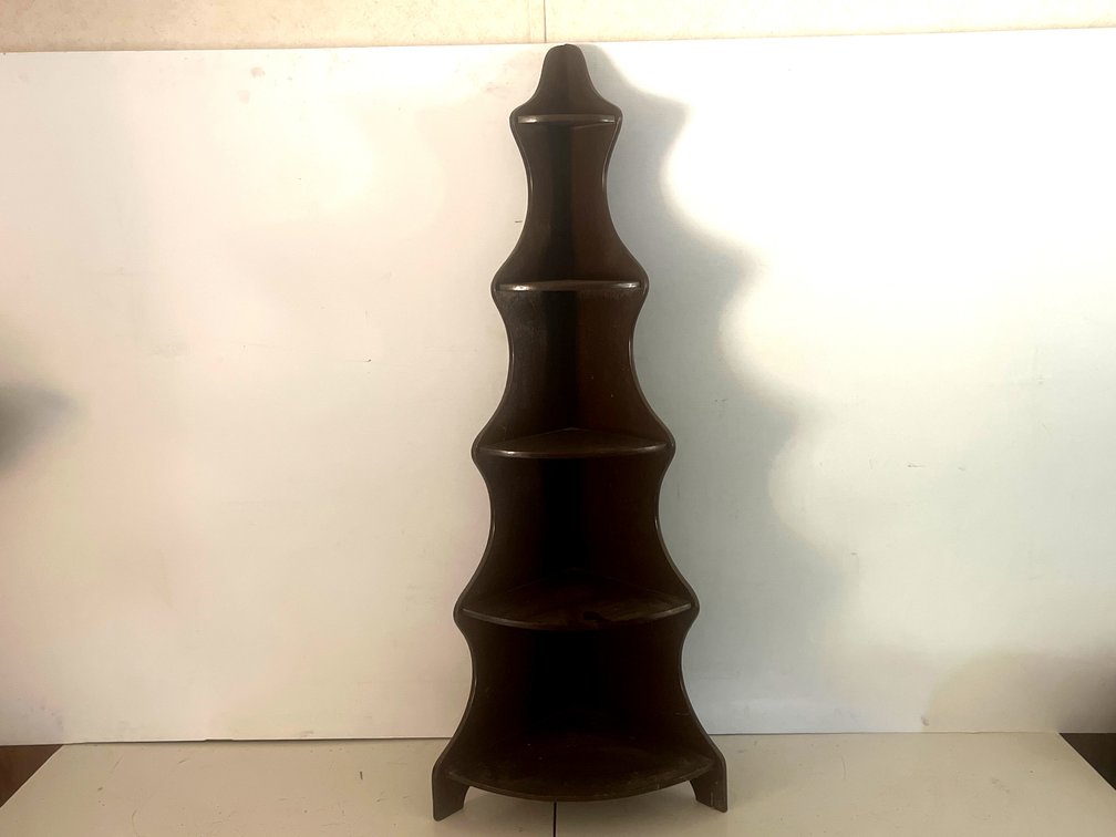 Five-Tier Wood Corner What-Not Shelf