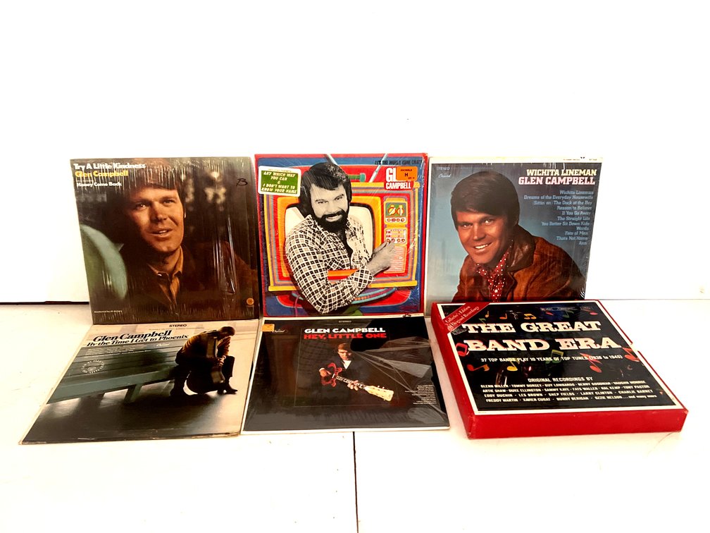 Glen Campbell Vinyl LP Records and The Great Band Era Box Set