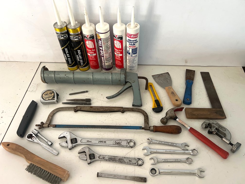 Hand Tools, Caulking Gun, Wrenches, and Sealants